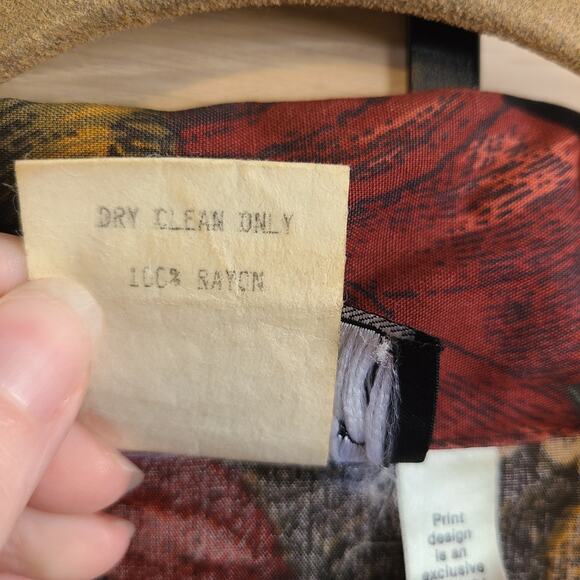 VTG 90s Carol Anderson Collection Womens Dark Floral Moody Blazer Small Jacket - Picture 9 of 12